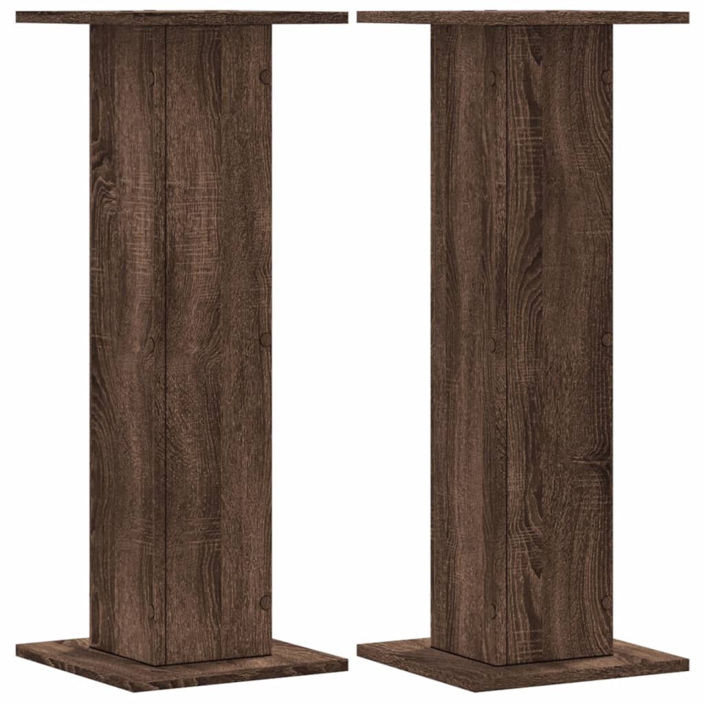 Supporti per Piante 2 pz Rovere Marrone 30x30x80 cm Truciolato - homemem39