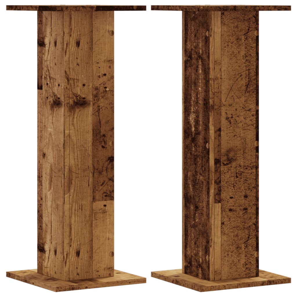 Supporti per Piante 2 pz Legno Vecchio 30x30x80 cm Truciolato - homemem39