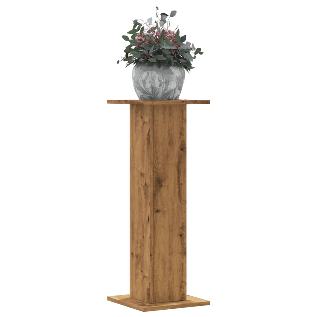 Supporti Piante 2 pz Rovere Artigianale 30x30x80 cm Truciolato - homemem39