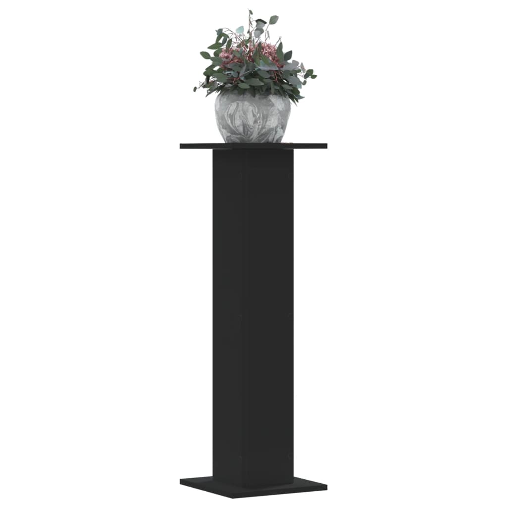 Supporti per Piante 2 pz Neri 30x30x95 cm Legno Multistrato - homemem39