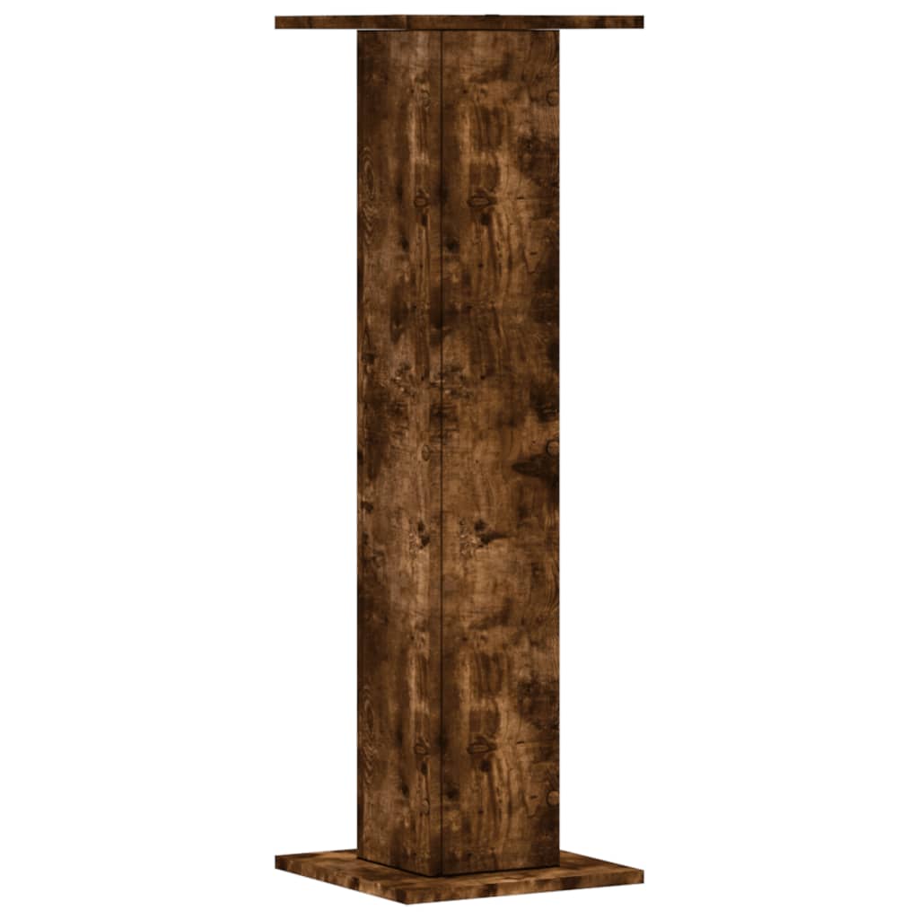 Supporti per Piante 2 pz Rovere Fumo 30x30x95 cm in Truciolato - homemem39