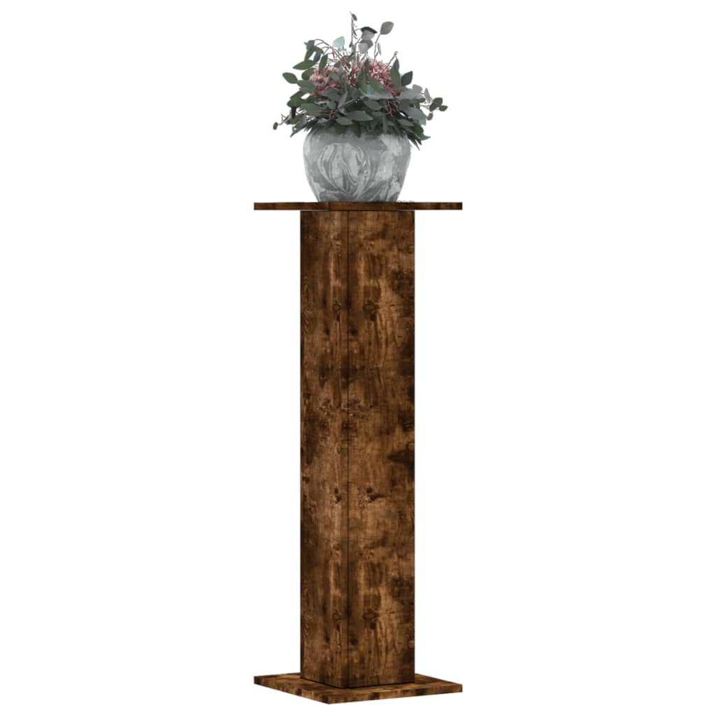 Supporti per Piante 2 pz Rovere Fumo 30x30x95 cm in Truciolato - homemem39