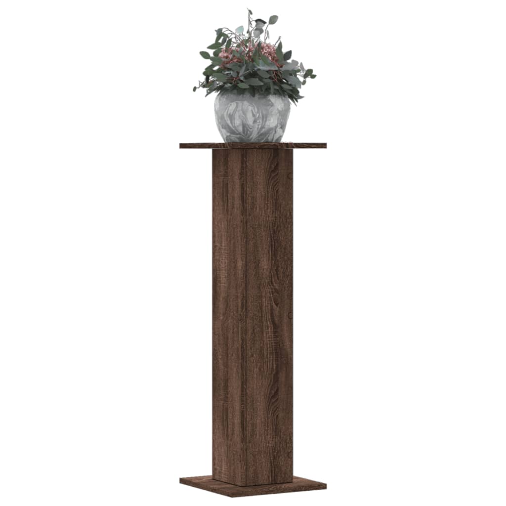 Supporti per Piante 2 pz Rovere Marrone 30x30x95 cm Truciolato - homemem39