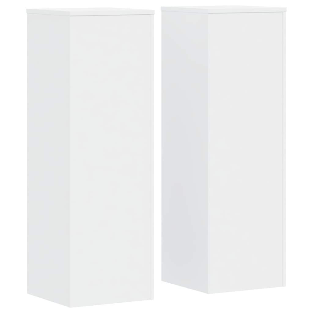 Supporti per Piante 2 pz Bianchi 33x33x100 cm Legno Multistrato - homemem39