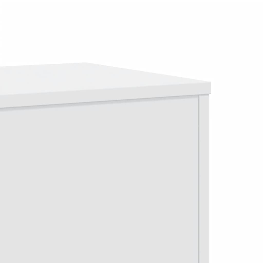Supporti per Piante 2 pz Bianchi 33x33x100 cm Legno Multistrato - homemem39