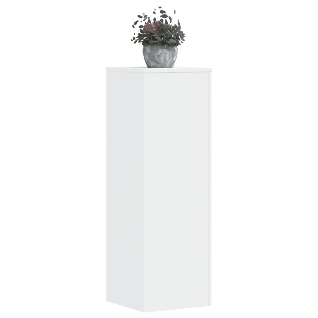 Supporti per Piante 2 pz Bianchi 33x33x100 cm Legno Multistrato - homemem39