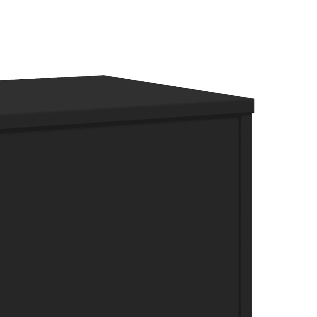 Supporti per Piante 2 pz Neri 33x33x100 cm Legno Multistrato - homemem39