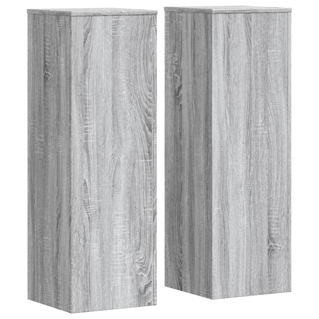 Supporti per Piante 2 pz Grigio Sonoma 33x33x100 cm Multistrato - homemem39
