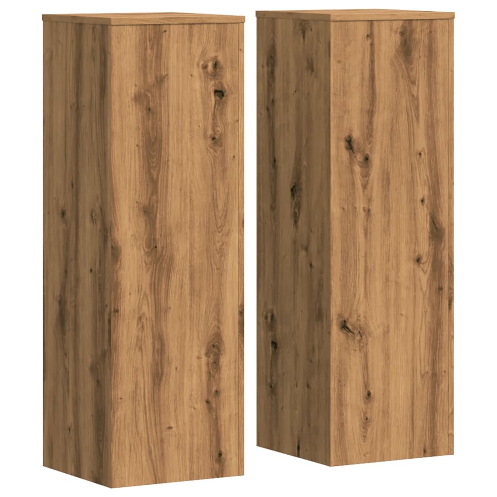 Supporti Piante 2 pz Rovere Artigianale 33x33x100cm Multistrato - homemem39