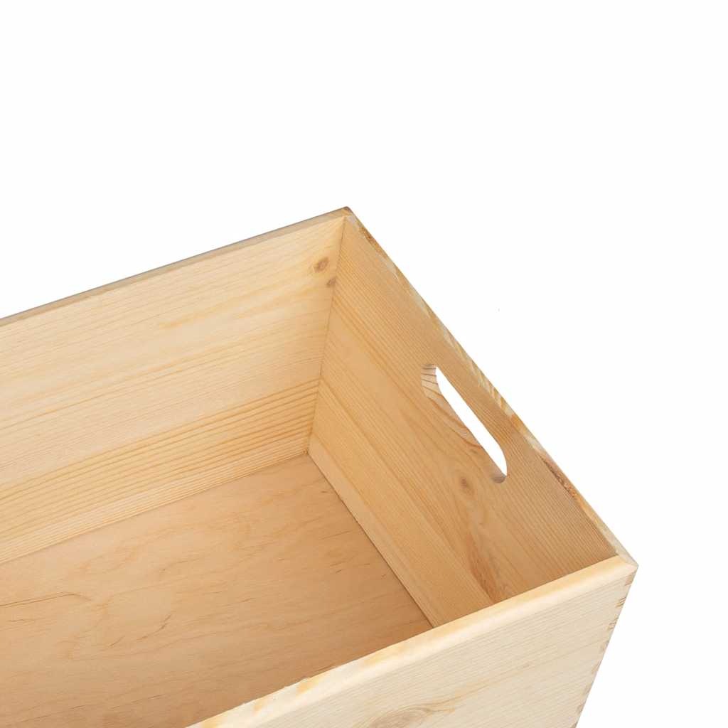 Scatola in Legno con Manici 40x30x23 cm Legno Massello di Pino - homemem39
