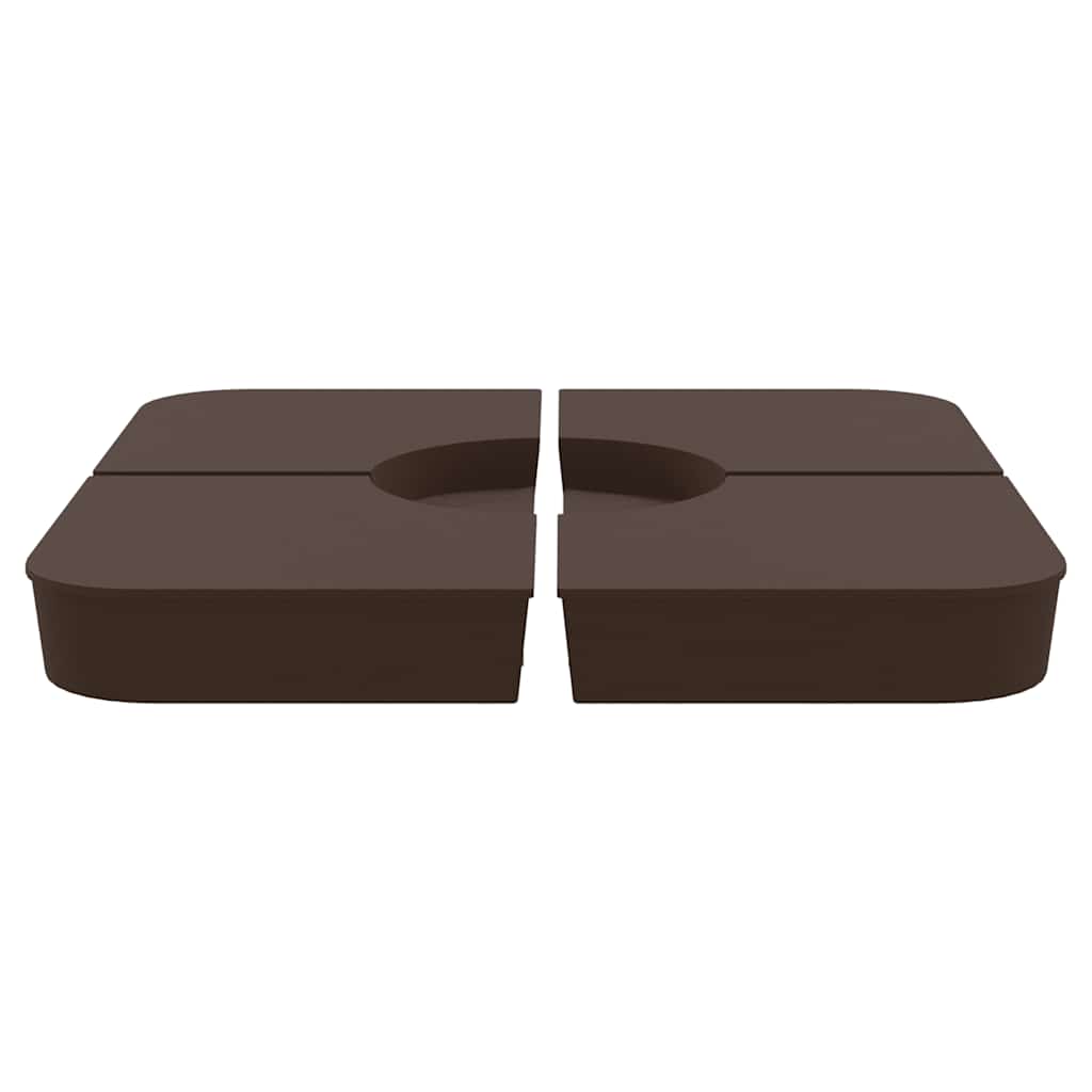 Set Base per Ombrellone 4 pz con Supporto a Croce 100 kg PP - homemem39