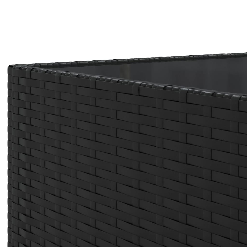 Set Mobili da Giardino 6 pz con Cuscini in Polyrattan Nero