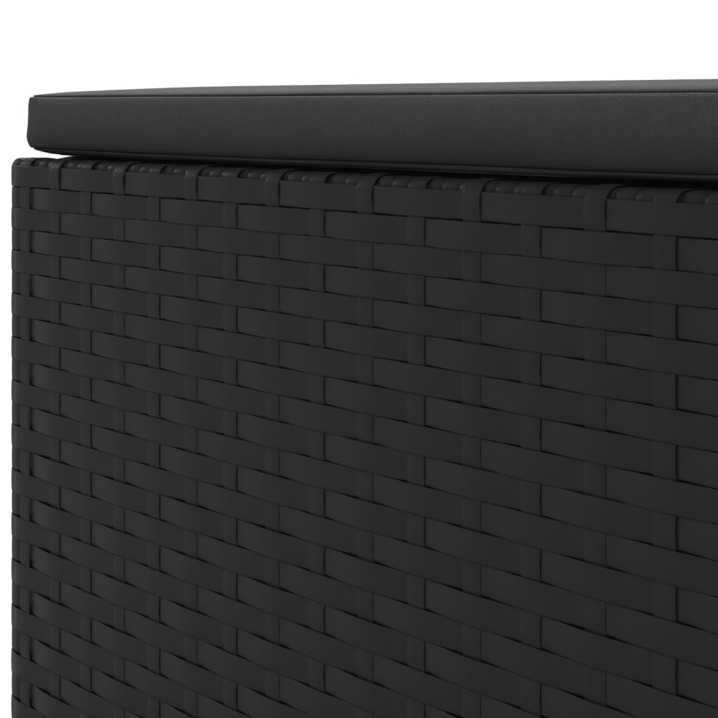 Set Mobili da Giardino 6 pz con Cuscini in Polyrattan Nero