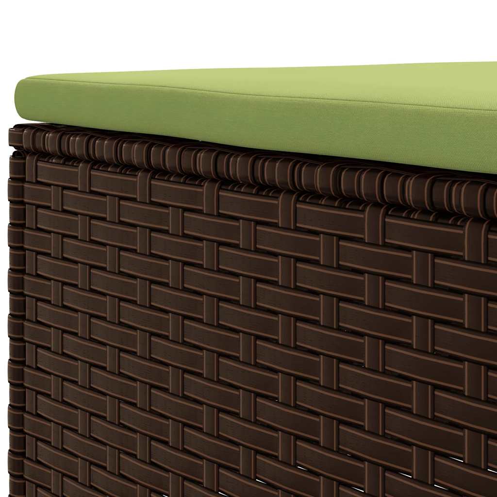 Set Mobili da Giardino 6pz con Cuscini in Polyrattan Marrone | homemem39