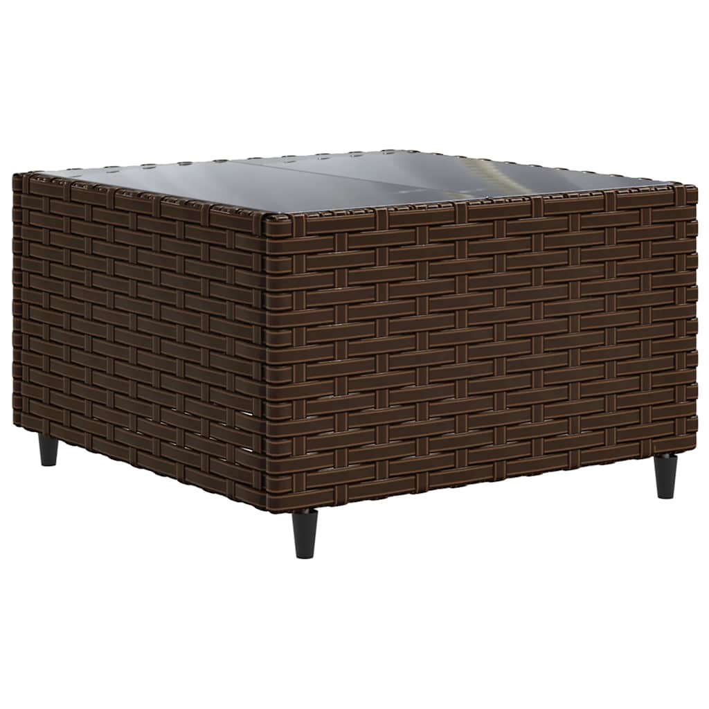 Set Divani da Giardino 7 pz con Cuscini in Polyrattan Marrone