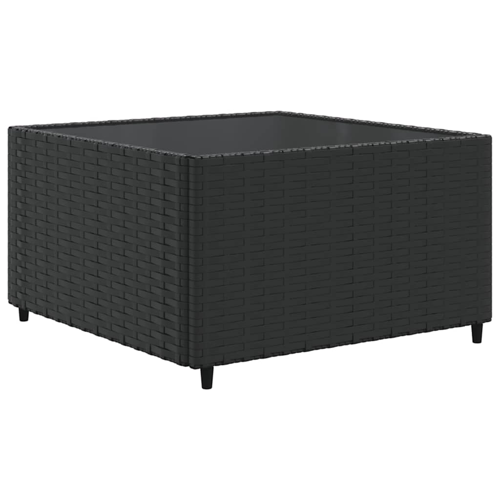 Set Mobili da Giardino con Cuscini 8 pz Nero in Polyrattan