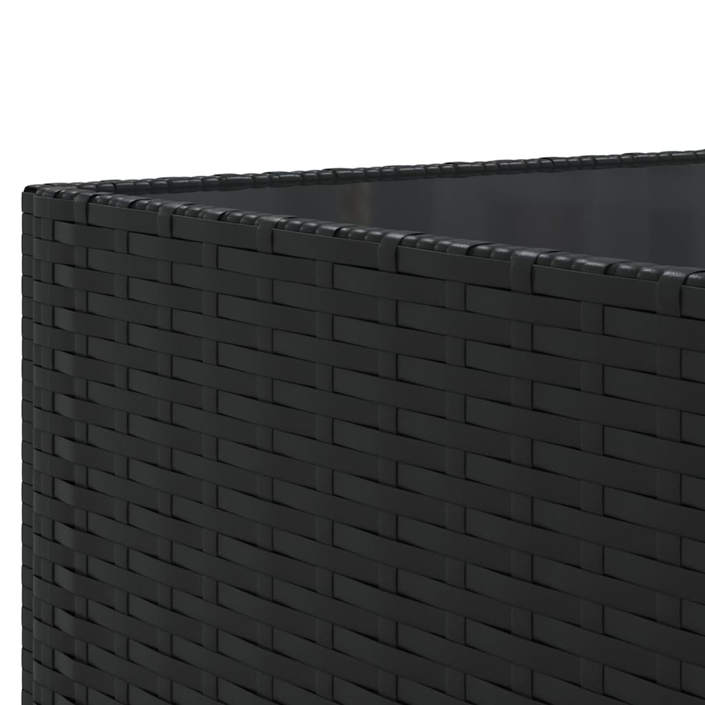 Set Mobili da Giardino con Cuscini 8 pz Nero in Polyrattan
