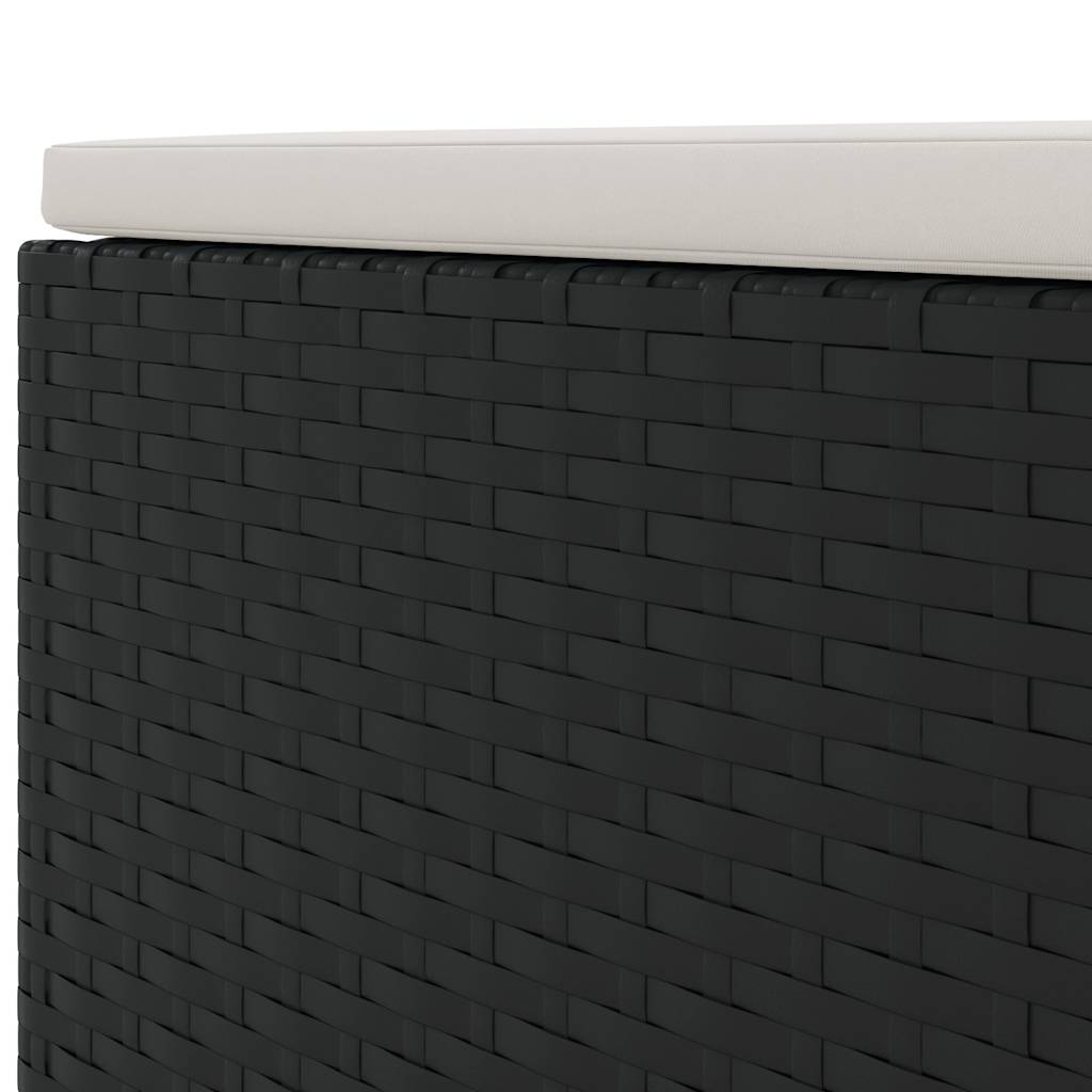 Set Mobili da Giardino con Cuscini 8 pz Nero in Polyrattan