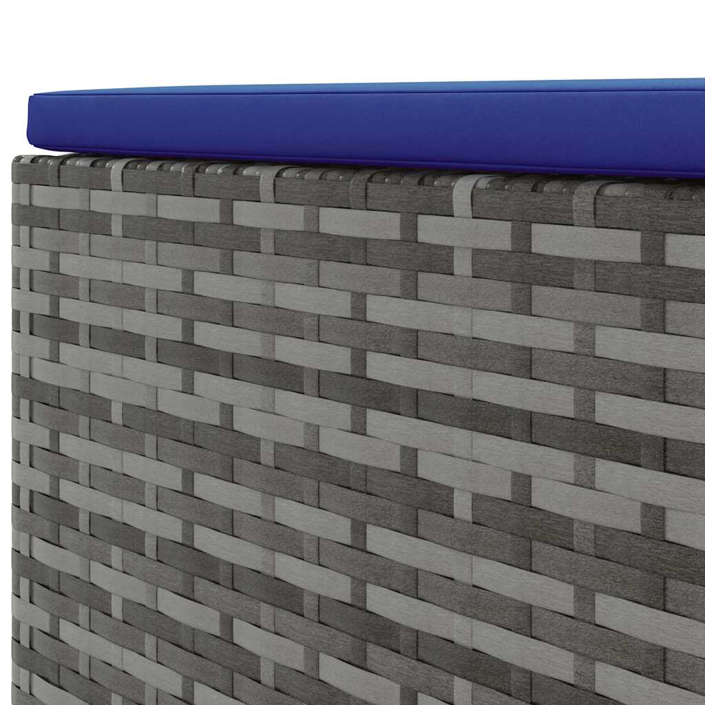 Set Divani da Giardino 8 pz con Cuscini in Polyrattan Grigio | homemem39