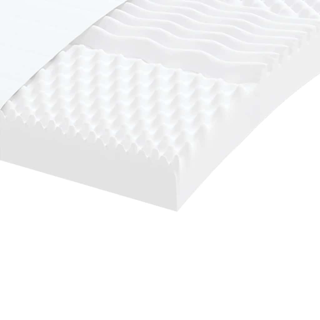 Materasso Schiuma per Bambini Bianco 80x160 7Zone Durezza 20ILD - homemem39