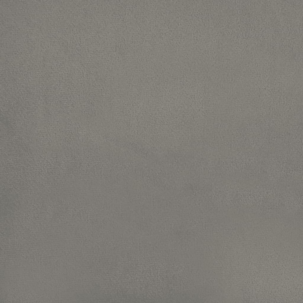 Materasso a Molle Grigio Chiaro 80x210x20 cm in Velluto - homemem39