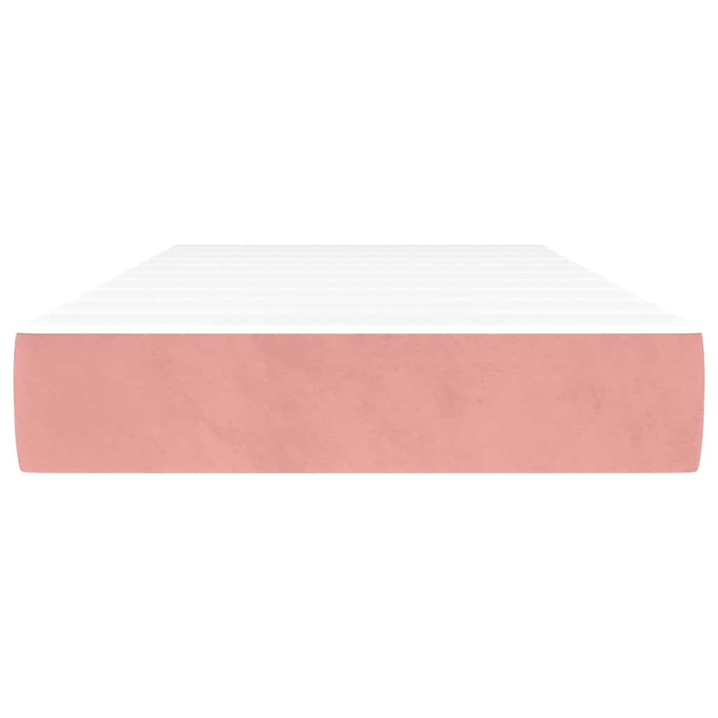 Materasso a Molle Insacchettate Rosa 80x220x20 cm in Velluto - homemem39