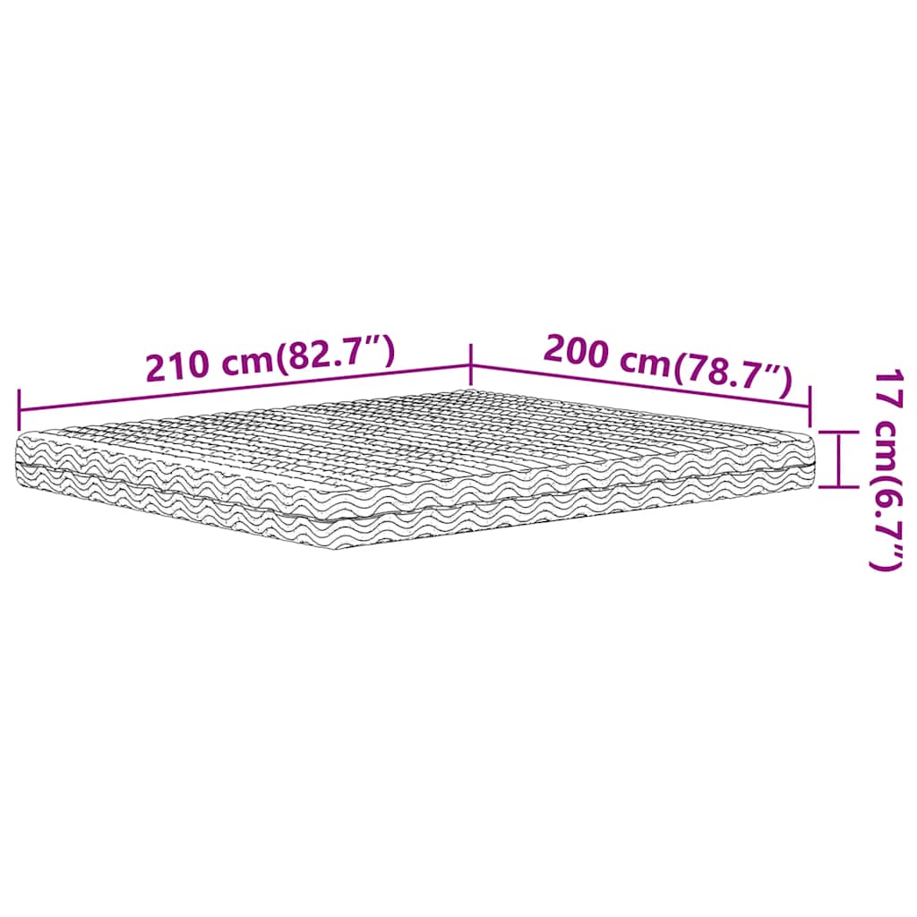 Materasso in Schiuma Bianco 200x210 cm Durezza H2 H3 | homemem39