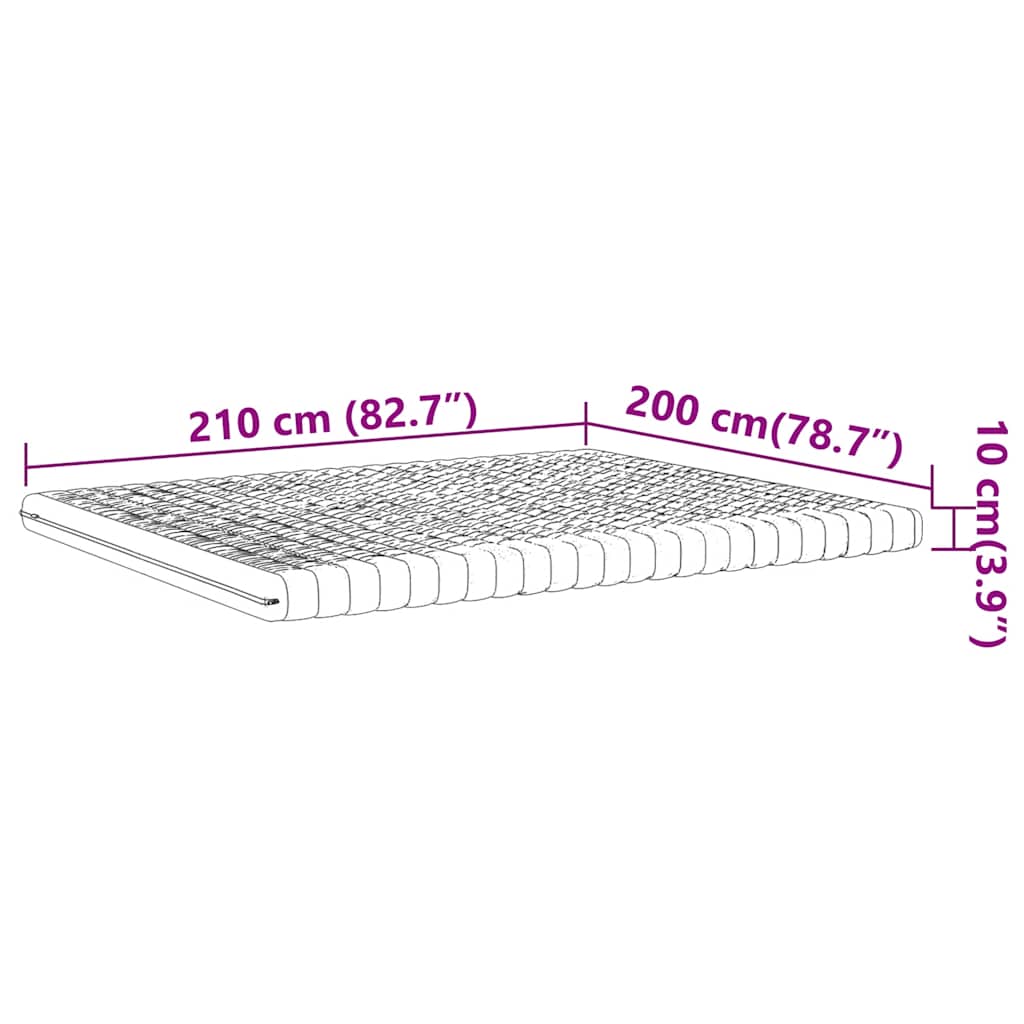 Materasso in Schiuma Bianco 200x210 cm 7 Zone Durezza 20 ILD | homemem39