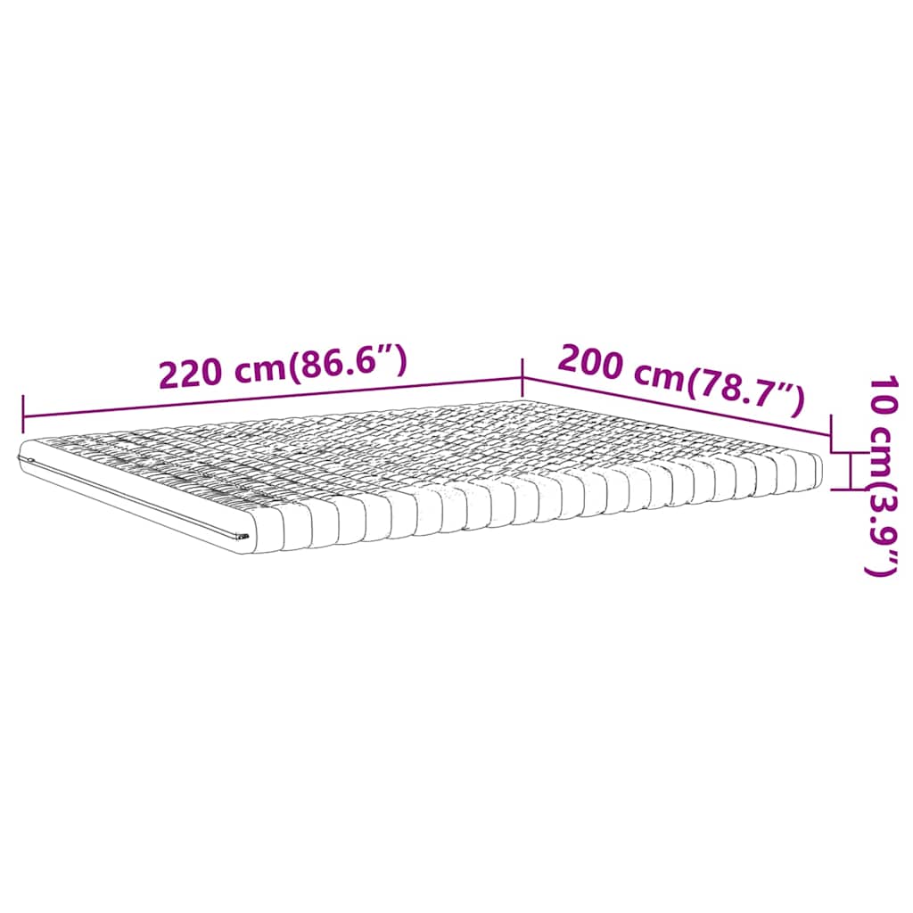 Materasso in Schiuma Bianco 200x220 cm 7 Zone Durezza 20 ILD | homemem39
