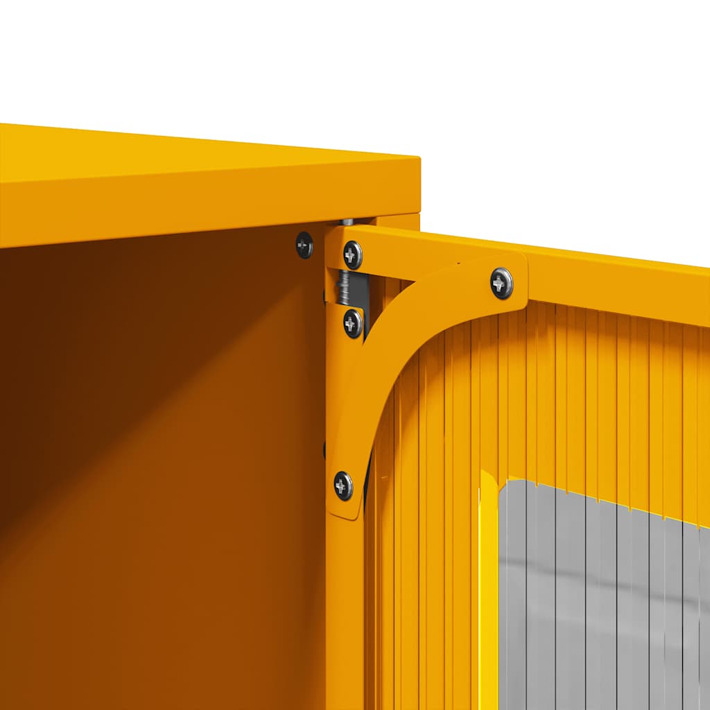 Mobile TV Giallo Senape 100,5x39x60,5 cm in Acciaio - homemem39