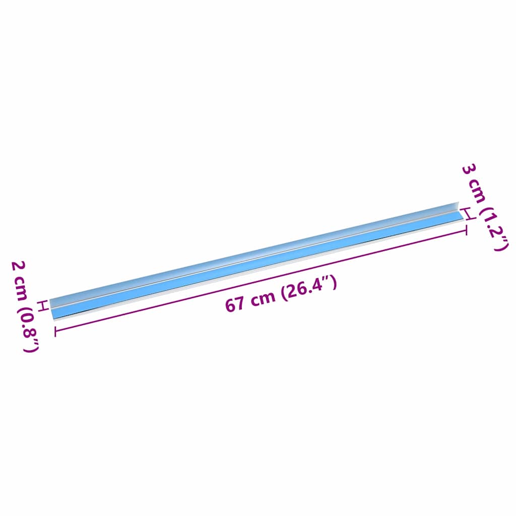 Paragradini 10 pcs Argento 67 x 3 x 2 cm Alluminio