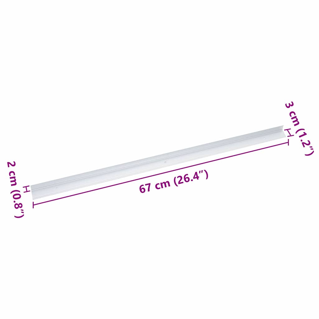 Paragradini 30 pcs Argento 67 x 3 x 2 cm Alluminio