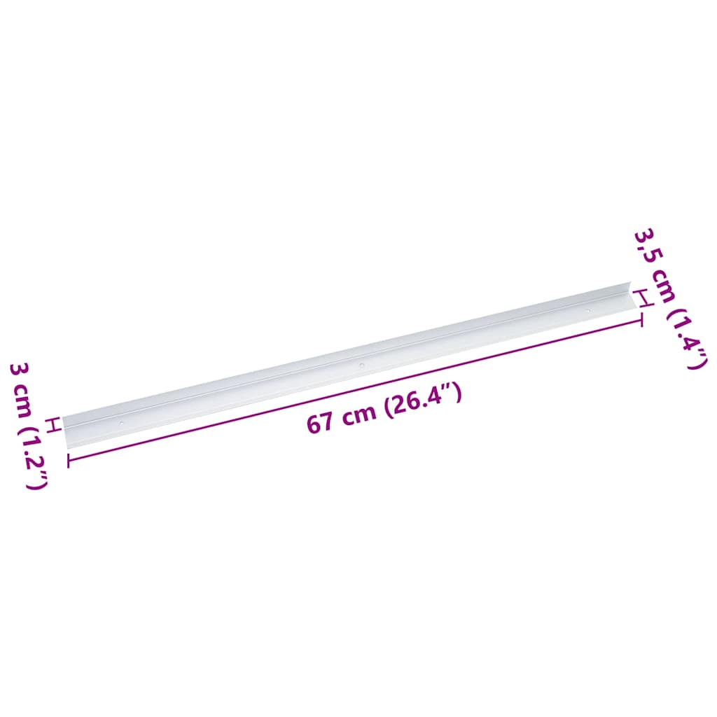 Paragradini 10 pcs Argento 67 x 3.5 x 3 cm Alluminio | homemem39