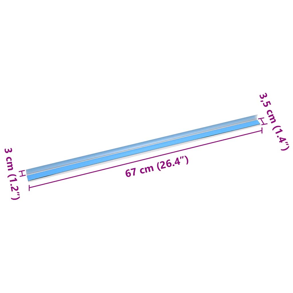 Paragradini 30 pcs Argento 67 x 3.5 x 3 cm Alluminio | homemem39