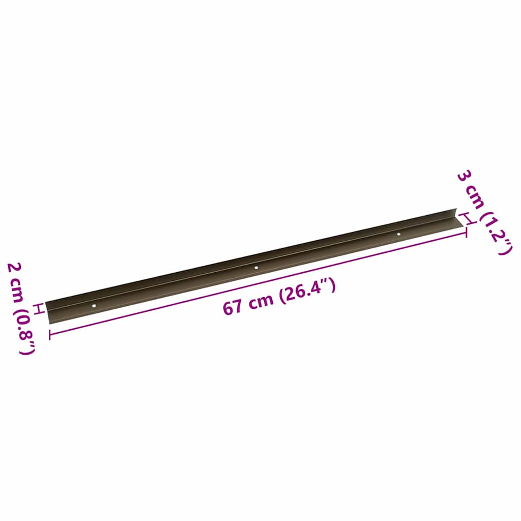 Paragradini 30 pcs Marrone 67 x 3 x 2 cm Alluminio | homemem39
