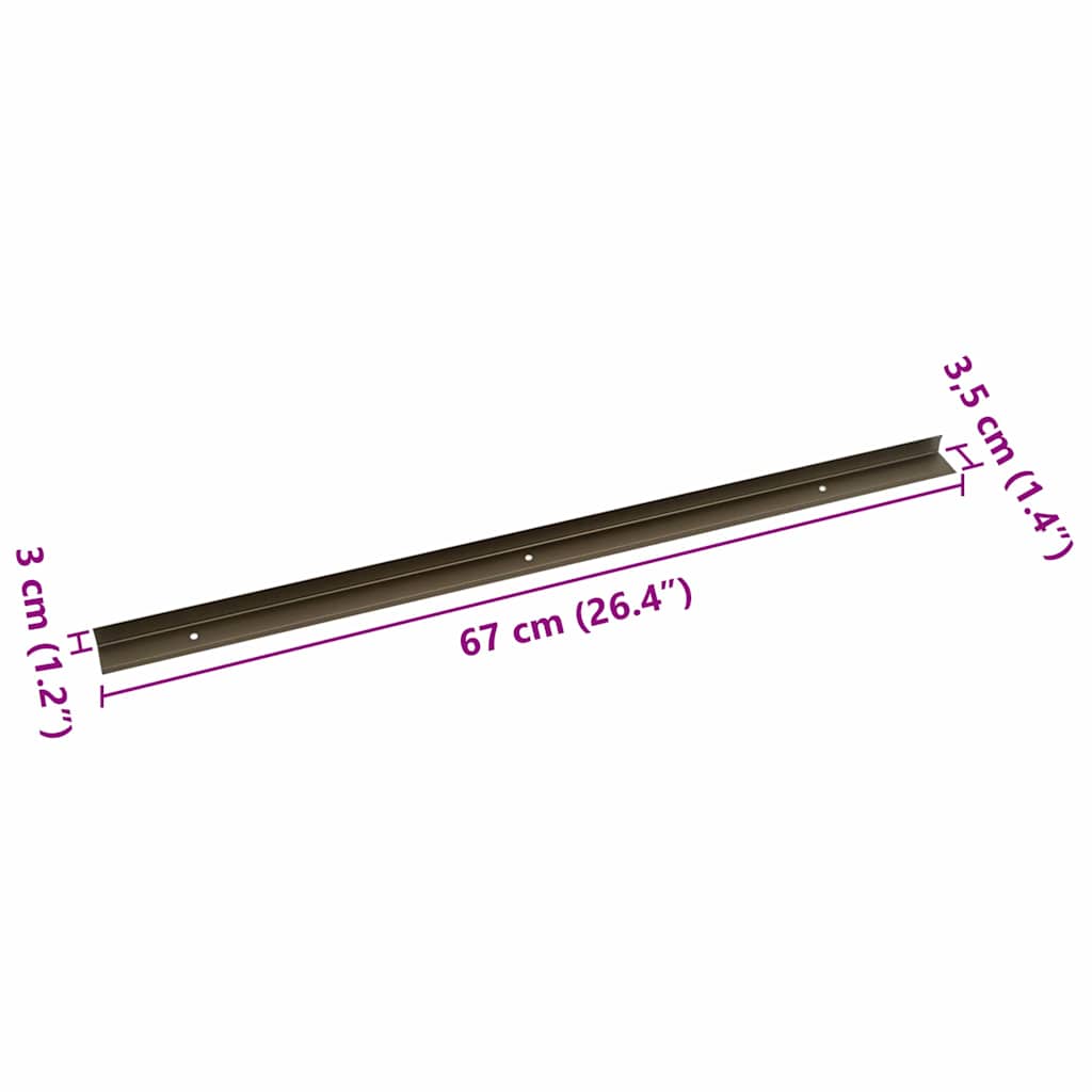 Paragradini 30 pcs Marrone 67 x 3.5 x 3 cm Alluminio | homemem39