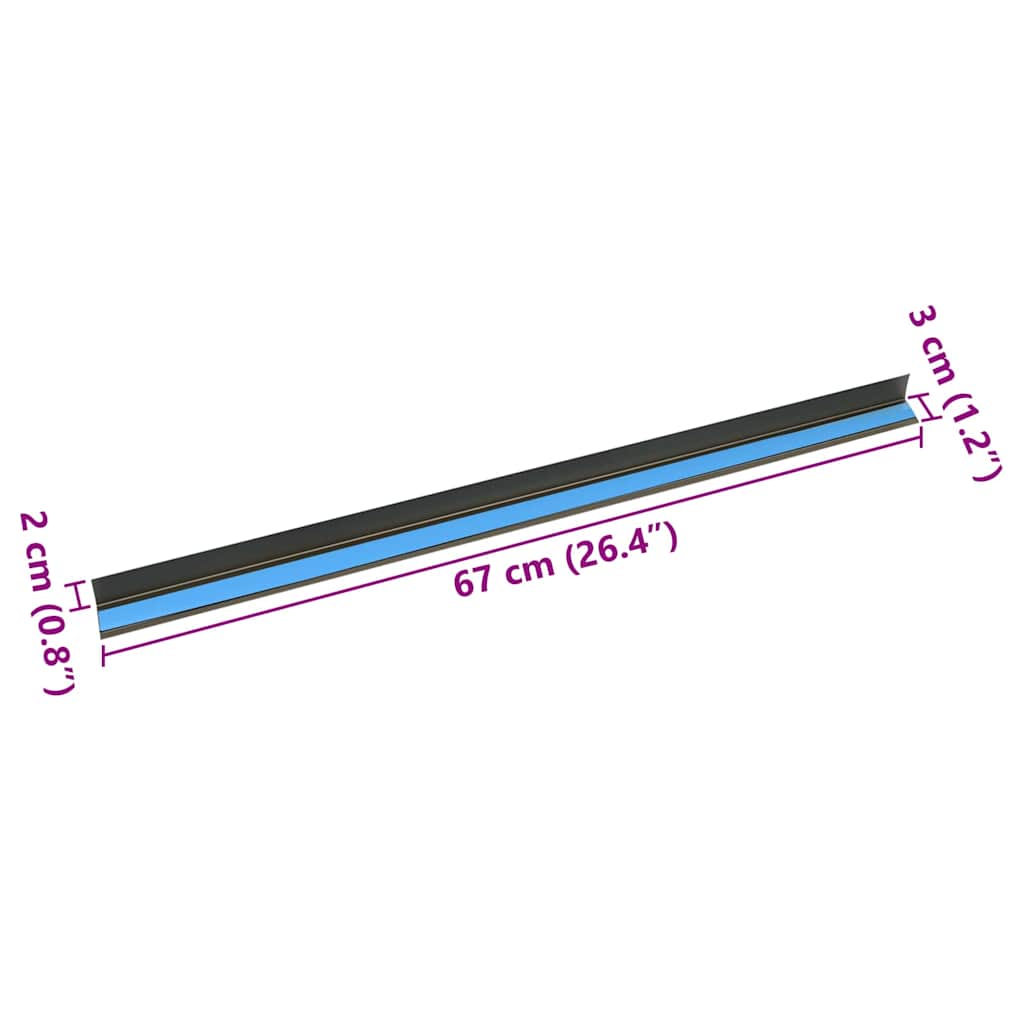 Paragradini 10 pcs Champagne 67 x 3 x 2 cm Alluminio