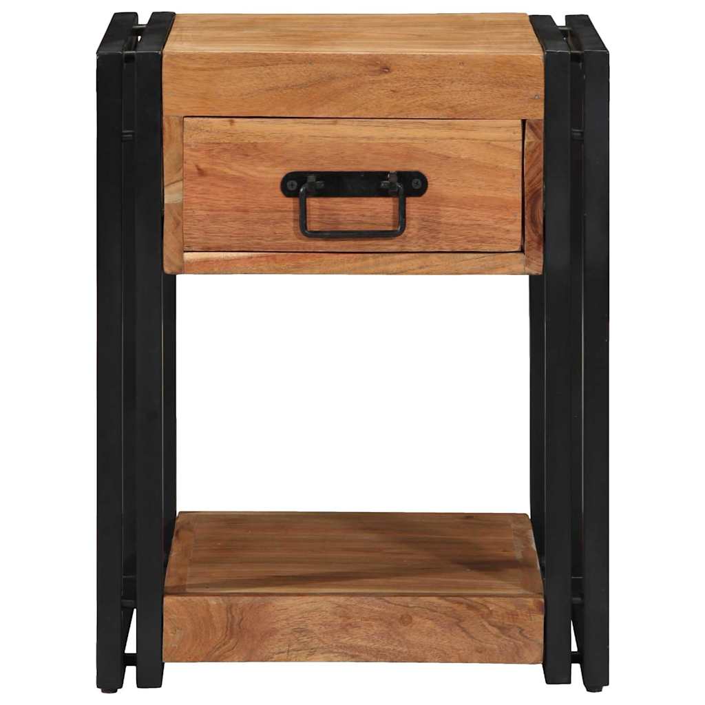 Armadio da Notte 2 pcs 40 x 40 x 50 cm legno massello di acacia