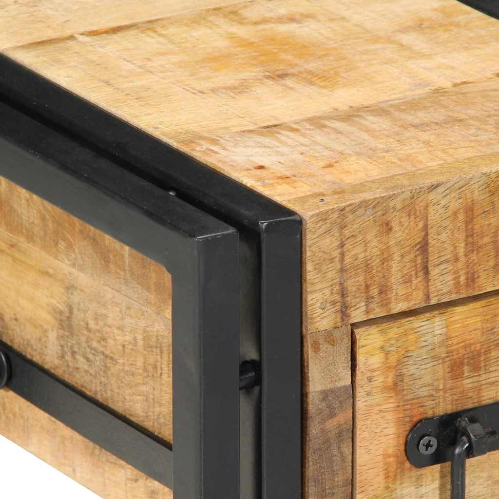 Armadio da Notte 2 pcs 30 x 30 x 40 cm legno massello di mango