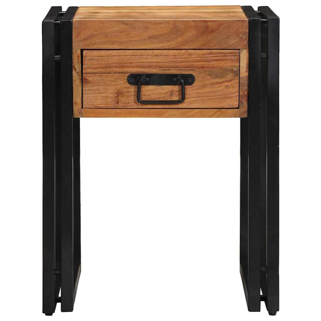 Tavolino Marrone 40 x 40 x 50 cm legno massello di acacia