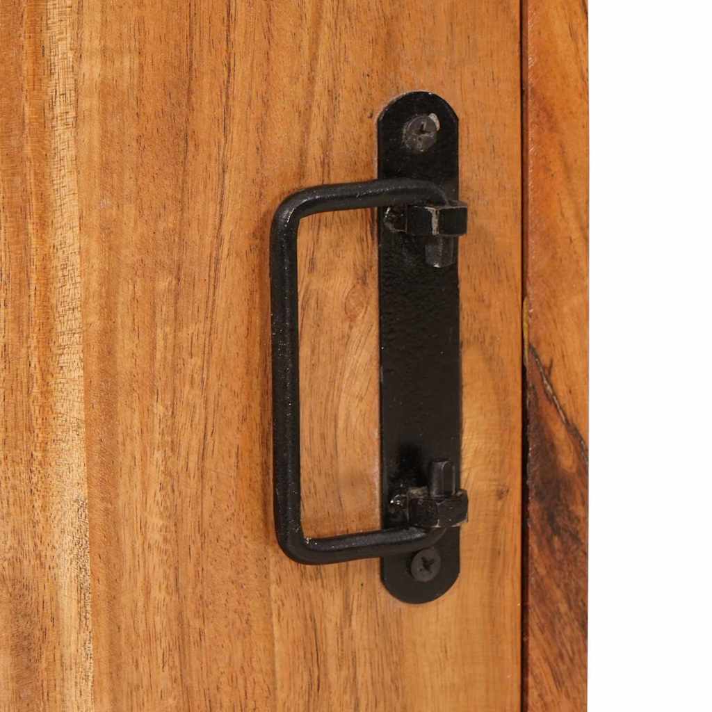 Comodino 2 pcs Marrone 35 x 33 x 48 cm Legno Massello di Acacia