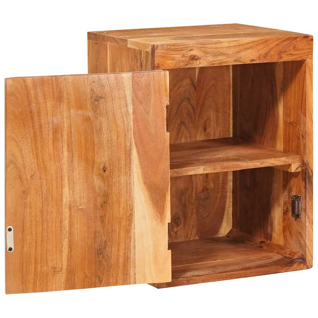 Comodino 2 pcs Marrone 35 x 33 x 48 cm Legno Massello di Acacia