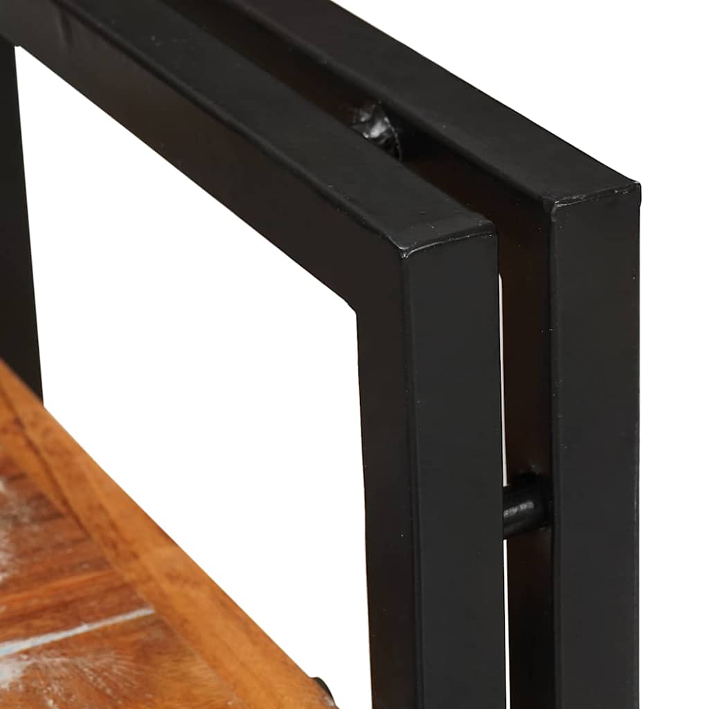 Comodino Marrone e nero 38 x 33 x 58 cm Legno Solido Recuperato