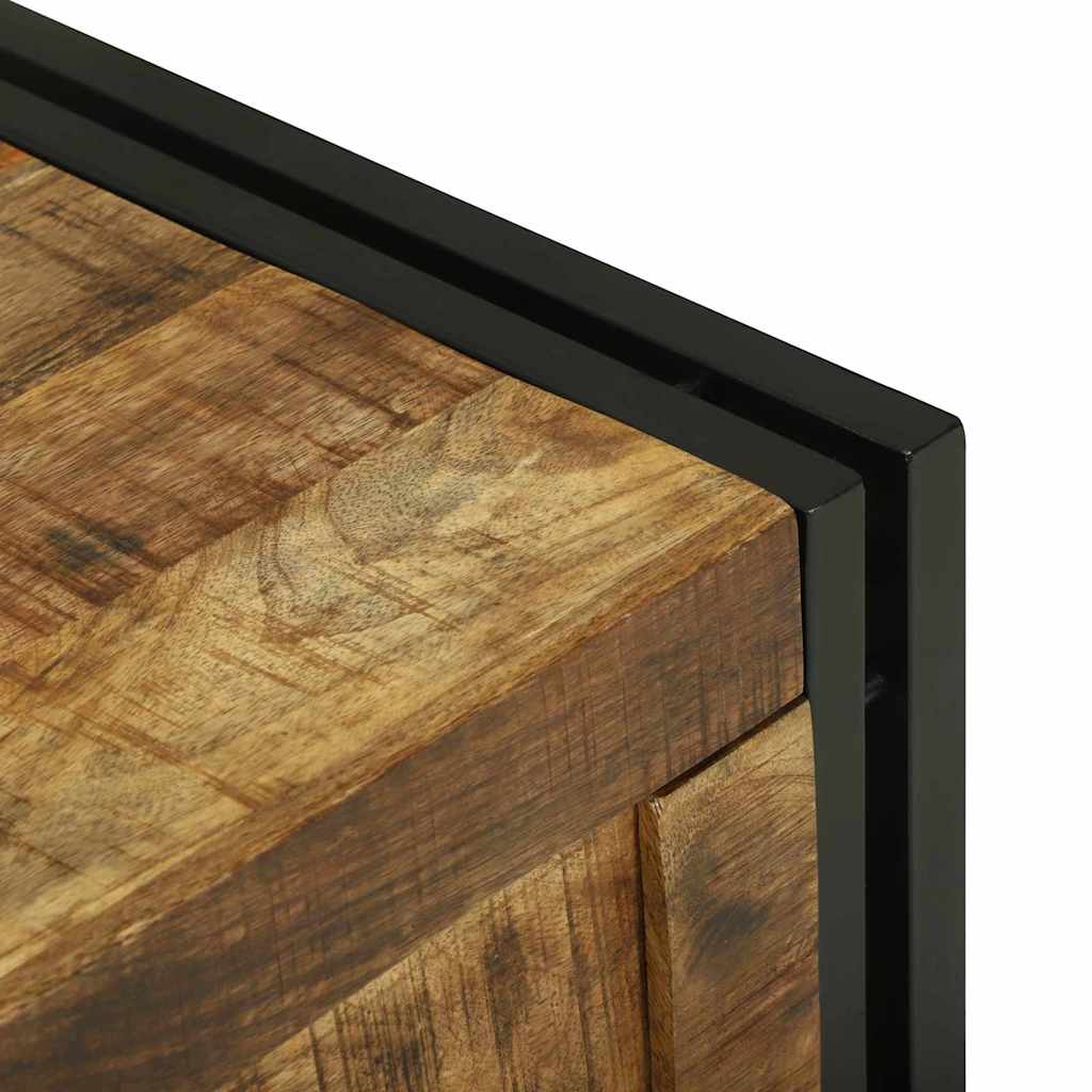 Scatola di Stoccaggio 50 x 50 x 50 cm legno di mango grezzo