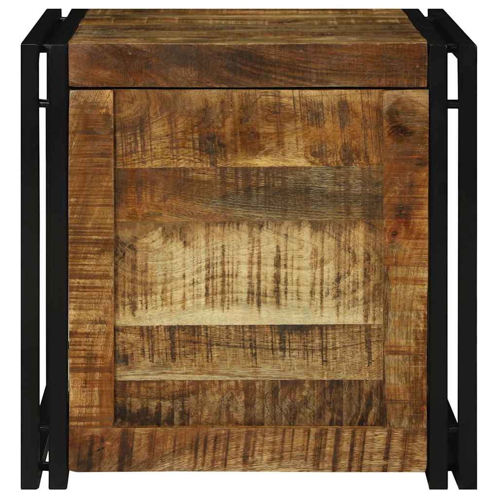 Scatola di Stoccaggio 50 x 50 x 50 cm legno di mango grezzo