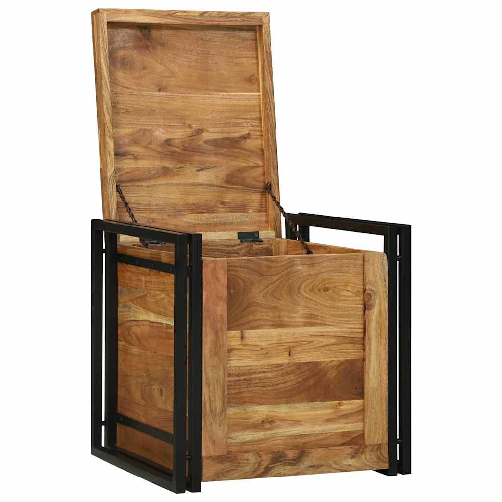 Scatola di Stoccaggio 50 x 50 x 50 cm Legno massello di acacia