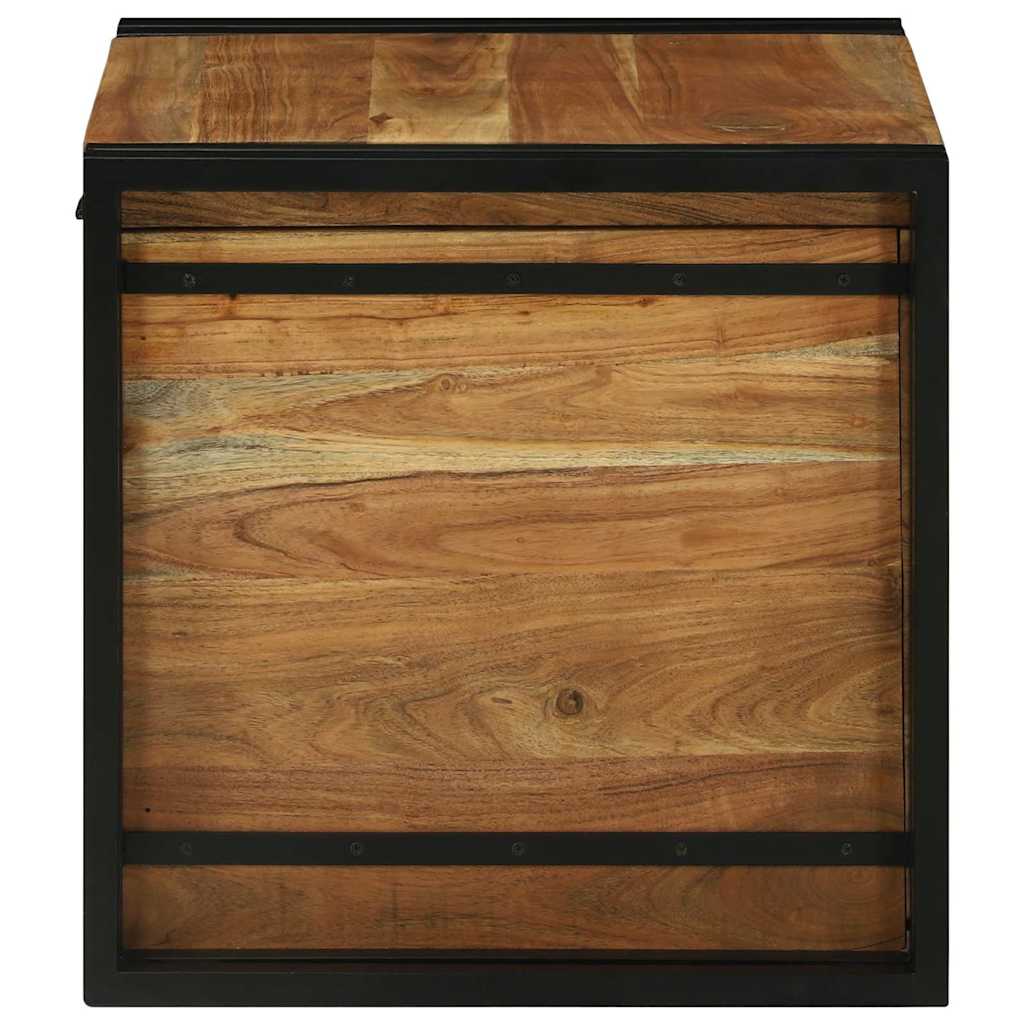 Scatola di Stoccaggio 50 x 50 x 50 cm Legno massello di acacia