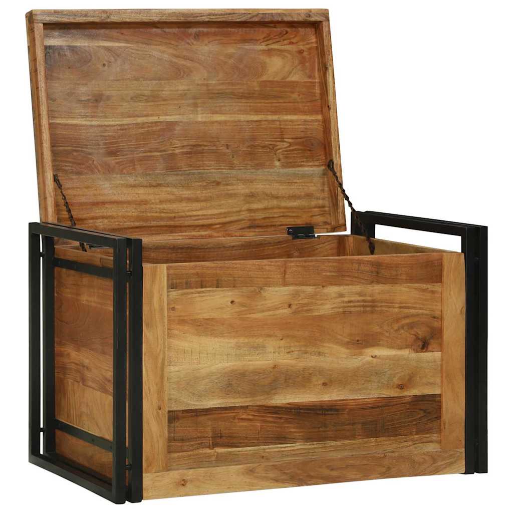 Scatola di Stoccaggio 80 x 50 x 50 cm Legno di acacia