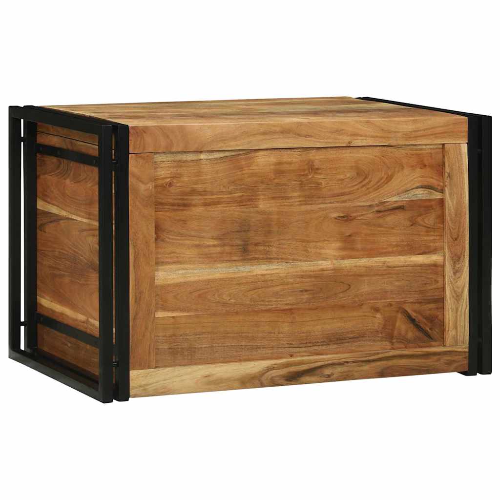 Scatola di Stoccaggio 80 x 50 x 50 cm Legno di acacia