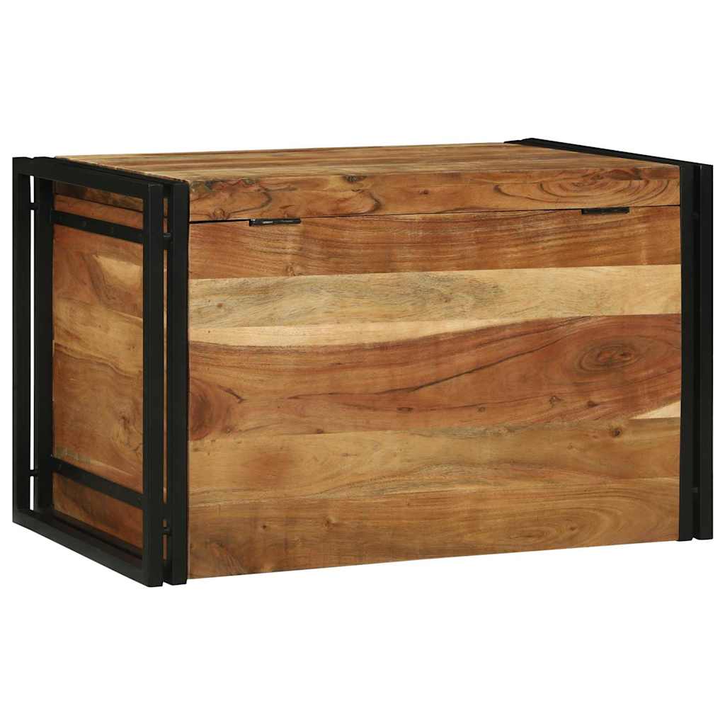 Scatola di Stoccaggio 80 x 50 x 50 cm Legno di acacia